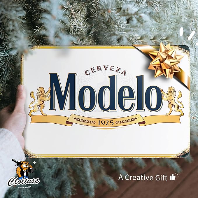 Corona Modelo Beer Signs | Man Cave Decor | Bar Vintage Metal Tin Signs | Garage Retro Funny Cool Things | Wall Poster Stuff For Pub Home House Coffee Shop Room indoor outdoor 8x12 Inch…