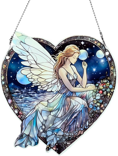 Fairy Ornaments Colorful Window Hanging Decorations Home Wall Decor for Bedroom Patio Indoor Outdoor