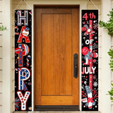 BlissYard 4th of July Decorations 2Pcs Patriotic Decor Door Banner American Flag USA Independence Day Banners Hanging Porch Signs Memorial Veterans Labor Day for Front Yard Indoor Outdoor Supplies