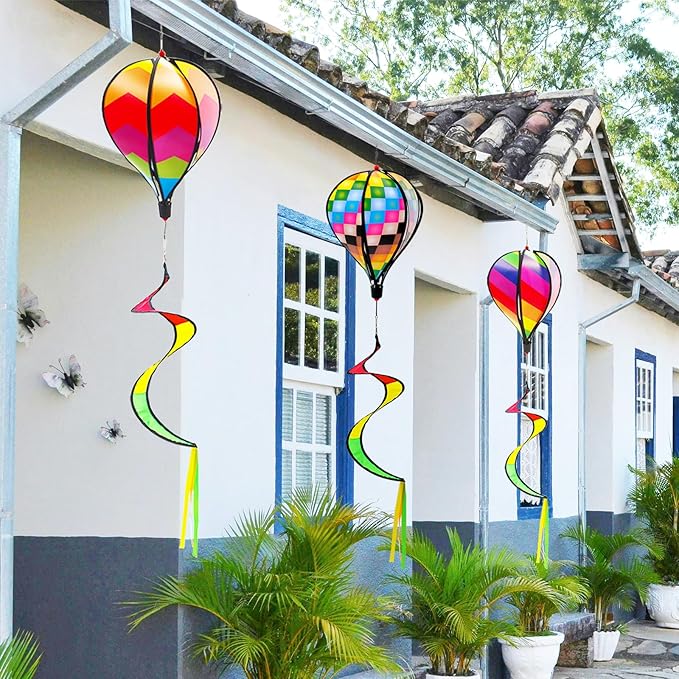 Windmill, Garden Wheel Spinner, DIY Pinwheel, Colorful Pin Wheel, Fabric Windmill Wheel, 10.6inch x 53inch Large Whirligigs Windmill 3PCS, Outdoor Courtyard, Lawn, Decoration Wind Spinner