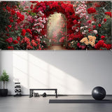 16x7ft Pink White Floral Arch Garage Door Banner - Blossom Tunnel Backdrop, Large Hanging 2 cars Garage Decorations - for Wedding & Baby Shower Welcome Background Sign, Spring Party Decor