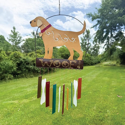 Blue HANDWORKS G445 Wind Chime, Yellow Lab