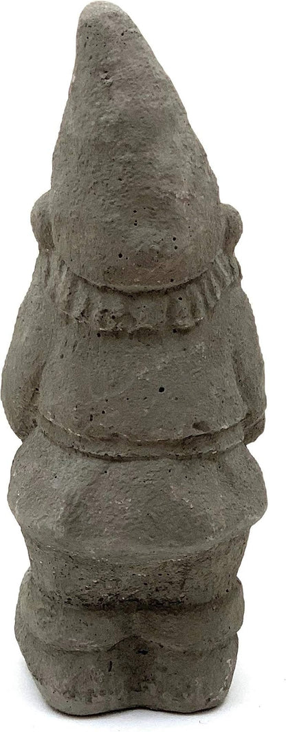 Garden Gnome with Hatchet: Solid Durable Stone Statue with Vintage Texture. Sealed for Outdoor Use. Handcrafted USA. (Antique/Gray)