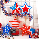 18 Pcs 4th of July Inflatable Outdoor Stars Decor 250th Anniversary Patriotic Memorial Day Outdoor Decorations Inflatable Star American Flag PVC Balloons Blow up for Hanging Home Garden Decor