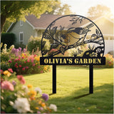 Startop Custom Metal Garden Sign with Stake: Personalized Outdoor Garden Decor - Durable Weatherproof Laser Cut Steel Yard Sign - Rustic Farmhouse Family Name Art for Lawn Patio Balcony & Farm A006