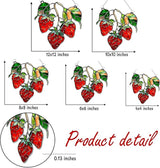 Strawberry Branch Acrylic Suncatcher, Boho Suncatchers for Window Hangings, Stained Glass Effect Indoor Outdoor Garden Decor for Berry Lover, Gifts for Mother's Day, Mom, Grandma, Wife, Women