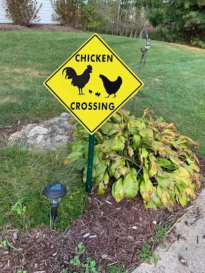 AAROENLYS Metal Tin Sign Goat Crossing Xing Farm Organic Country Yard Sign Aluminum Street Sign for Indoor Outdoor Home Decor Wall Decoration 12x12 Inch