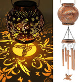 YJFWAL Hummingbird Wind Chimes for Outside, Gifts for Mothers Day Woman Mom Grandma,30" Metal Hanging Solar Lantern Wind Chimes Outdoor, Garden Decor Memorial Windchimes for Patio Porch Yard