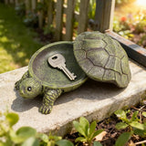 Key Holder Outdoor Waterproof Realistic Turtle Design, Hide a Key Hider with Secret Storage Compartment for Spare Keys, Trinket Box,Mom Gift Resin Spring Garden Ornament for Patio Yard Lawn Home Decor
