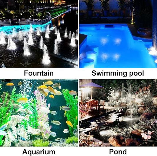 Solar Pond Lights, 18 LED Super Bright Underwater Spotlights LED Submersible Pond Light IP68 Waterproof Fountain Lights for Fish Aquarium Tank Garden Yard Pool Decor Cold White (3-in-1)