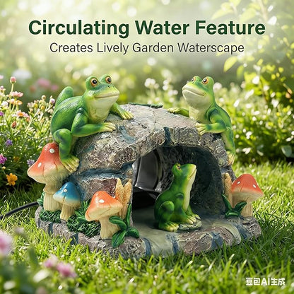 Gutter Downspout Extension Outdoor Statue Decor, Decorative Downspout Splash Block for Gutter Downspouts Extender, Frog Statue Rain Gutter Guardian for Patio, Lawn, 3”×4” Christmas Extender Covers.