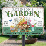 Custom Metal Signs with Name Made in USA Personalized Vintage Garden Sign Waterproof Vintage Decorative Metal Print for Wall Decor Customized Home Garden Ideas Gifts Artwork Prints for Yard Ourdoor