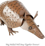 Urbalabs Metal Yard Art Springy Metal Armadillo Figure Texas Western Decor Medium 15 Inch Metal Garden Decor Outdoor Statues Metal Yard Art Sculptures Rustic Yard Decorations (15 Inch)