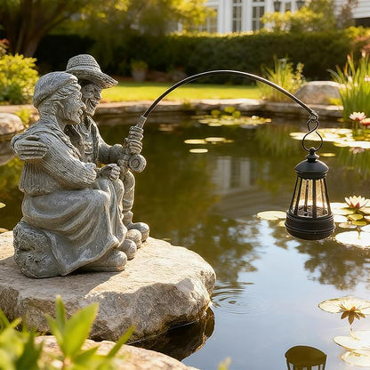 Teaeeno Couple Decor Outdoor Solor Light, Timeless Moments for A Lifelong Partnership, Gifts for Garden/Patio Decor, Essential Gifts for First Love/Anniversaries,Creating A Romantic Ambiance(Stone)