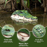 Realistic Floating Alligator Head Decoy for Ponds & Pools - Premium Quality Crocodile Decor, Duck Deterrent, Garden & Yard Animal Protector, Lifelike Predator Replica