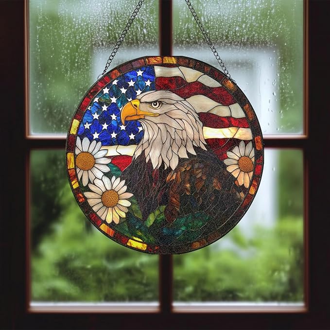 Stained Glass Window Hanging,suncatcher Stained Glass kit,Stained Glass Ornament, Garden suncatchers for Windows Hanging,Window Decor or Indoor,Gifts for Women, Lovers, Couple, Friends