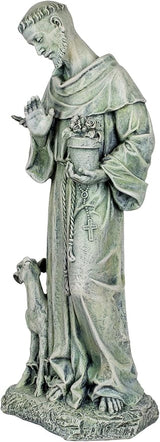 Joseph's Studio by Roman,18" H St. Francis with Fawn Garden Statue, Religious Outdoor Decor, Angel, Patron Saint