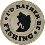 Spoontiques - Garden Décor - I'd Rather Be Fishing Stepping Stone - Decorative Stone for Garden