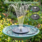 AISITIN 3.5W Solar Fountain Pump Upgraded 2026, Solar Water Fountain DIY Kit with 8 Nozzles & 3 Fixed Bracket & 9.8ft Cord for Garden, Bird Bath, Ponds, Fish Tank, Aquarium, Courtyard and Outdoor