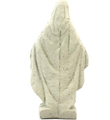 Traditional Virgin Mary Statue: Solid Durable Stone Statue with Distressed Texture. Perfect Home Design & Sealed for Outdoor Use. Handcrafted USA. (Classic/White)