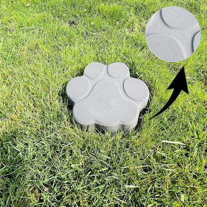 AUTUMN Paw Print Stepping Stone Mold, Concrete Cement Mold for Non-Slip Garden Decor, 7 in