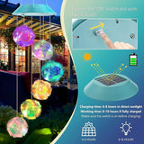 Zeiliuled Solar Wind Chime,Color Changing Colorful Ball Wind Chimes, LED Decorative Mobile, Gifts for Mom Grandma,Waterproof Outdoor Solar Lights for Garden, Patio, Yard, Window, Outdoor Decorations