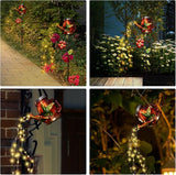SRNPMIU Solar Watering Can Light, Yard Outdoor Decor Lights, IP65 Waterproof, Hanging Hummingbird Garden Light, Outside Garden Flower Bed Decor, Women Gift, Birthday Gifts