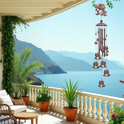Frog Gifts Wind Chimes for Outside, Outdoors Metal Frogs Windchimes with S Hook for Women Men Mom Grandma, Sympathy Memorial Frog Gift for Birthday Home Patio Porch Backyard Yard Garden Decoration