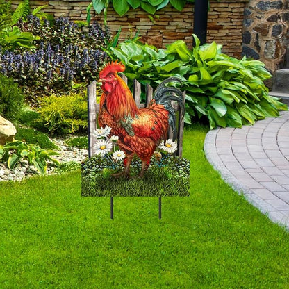 Briarwood Lane Sunrise Rooster Metal Art