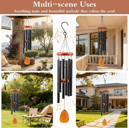 Memorial Wind Chimes Sympathy Gifts for Loss of Dad, 32'' Memorial Wind Chimes for Loss of Father, Bereavement/Sympathy/Condolence Gift, Windchimes in Memory of Dad