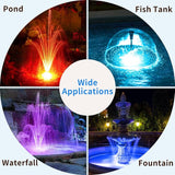 Antfraer Pond Filter with LED Lights, RGB Pond Filter with 660GPH Pump Fountain Kit, Filter Box with RGB Auto-Cycle LED Lights & 3 Spray Modes for Outdoor Ponds Clean Clear and Build Water Features