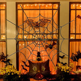 YUNAI Spider Webs Halloween Decorations Outdoor, 5ft Black Fake Spider Web, Scary Haunted House Outdoor Wall Decor for Halloween Party Hanging Decorations