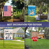 YEAHOME 3PC Garden Flag Holder Stand, Weather-Proof Yard Flag Pole Black Metal Powder-Coated Flagpole with Tiger Clip and Rubber Stopper for Garden Flags Outdoor Decorations