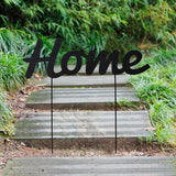 Metal Letters Garden Stakes Yard Art Word Sign Lawn Decoration Indoor Outdoor Plant Pot Decor Decorative Stick for Patio Pathway Flower Bed (home)