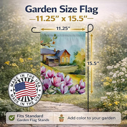 Caroline's Treasures Louisiana Magnolias in Watercolor Garden Flag Mailbox Flag Decorative Yard Flag Banner Outside Patio Artwork Yard Flower Beds, Garden Size, Multicolor
