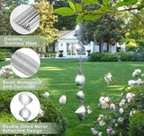 Bird Deterrents for Outside Patio, Bird Scare Devices Set Highly Reflective 3D Wind Spinners Outdoor Garden Decor, Bird Reflectors to Keep Birds Away Window Roof Yard Orchards Deck 12 Discs 4 Pcs