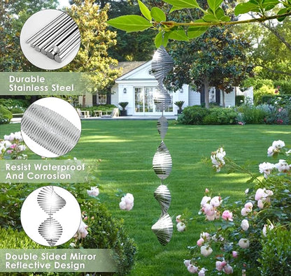 Bird Deterrents for Outside Patio, Bird Scare Devices Set Highly Reflective 3D Wind Spinners Outdoor Garden Decor, Bird Reflectors to Keep Birds Away Window Roof Yard Orchards Deck 9 Discs 3 Pcs