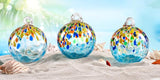 EUSTUMA Hand Blown Glass Witch Ball,Glass Ball Ornament Hanging Garden Gazing Ball Indoor Outdoor Home Décor. (1)