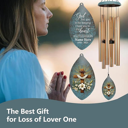 ASTARIN Wind Chimes for Loss of Loved One, Sympathy Gifts Wind Chime for Loss, Personalized Sympathy Windchimes in Memory of Mom/Dad, Memorial Gifts for Bereavement Condolences(Produced in USA)
