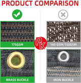 KANAGAWA 4ft x 50ft Privacy Screen Fence, 90% Blockage Heavy Duty 175 GSM Fencing Mesh Net Cover for Outdoor Wall Garden Yard Backyard 40 Cable Zip Ties Included Brown