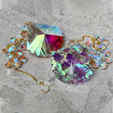 Crystal suncatchers, 76mm Axe AB auraro Crystals Sun Catchers with Crystals Chandelier Beads,Hanging Window Suncatchers, Rainbow Make for car,Ceiling,Wedding, Party, Mom,Daughter Gift(2 pcs)