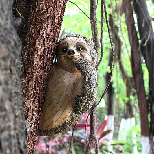 Zerodis Statue Handmade Sculpture Garden Ornament Tree Hanging Outdoor Decoration Weather for Garden Decor