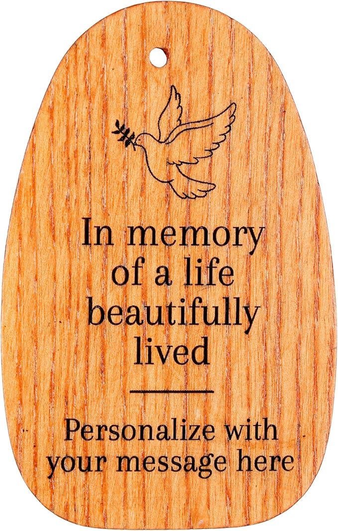Woodstock Wind Chimes Personalized Amazing Grace Memorial Chime for Outside 24'' Medium Silver Sympathy Customized Dove Inspirational Wind Chime for Outdoor Patio Home Garden Decor