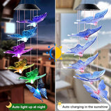 DOUBLEZHE Solar Butterfly Wind Chimes for Outside, Valentines Day Gifts for Her, Birthday Gifts for Women Mom Grandma, for Girlfriend Wife Sister, Solar Lights Garden Outdoor Patio Yard Decor