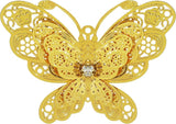 10pcs Gold Butterfly Metal Hanging Suncatcher Parts Window Pendant DIY Ornament Hand-Crafts Gifts