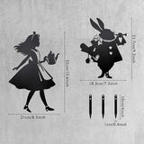 Alice Garden Decor Wonderland Metal Garden Stake, Alice Outdoor Yard Decor for Lawn and Garden, Fantasy Alice Garden Statue Accent, Whimsical Outdoor Decor Gift Unique Gifts for Women & Alice Lovers