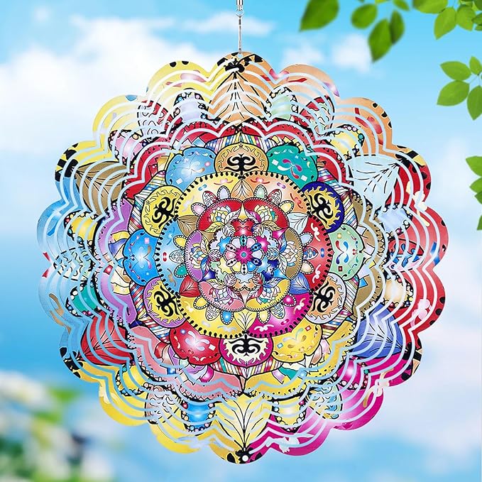 Wind Spinners Outdoor，Wind Spinner for Yard and Garden,3D Wind Spinner Butterfly Gifts for Mother/Friend/Boyfriend/Wife/Grandma,Outdoor Garden Decor Kinetic Yard Art Decoration