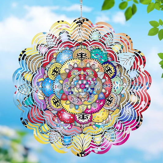 Wind Spinners Outdoor，Wind Spinner for Yard and Garden,3D Wind Spinner Butterfly Gifts for Mother/Friend/Boyfriend/Wife/Grandma,Outdoor Garden Decor Kinetic Yard Art Decoration