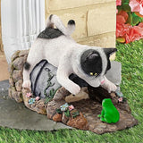 Funny Cat Gutter Downspout Extender Statue, Garden Animal Decor Gutter Extension, Splash Block, Eco-Friendly Resin, Outdoor Decor Sculpture, Gutter Diverter Rain Perfect for 3"x4" Downspout