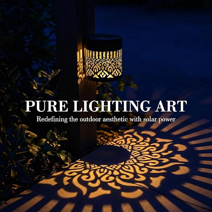 Decorative Solar Mandala Lights Outdoor, Metal Solar Fence Wall Light Waterproof, Solar Powered Mandala Garden Lights for Patio Fence Backyard Deck Outdoor Wall Decor (Peony Flower*2)